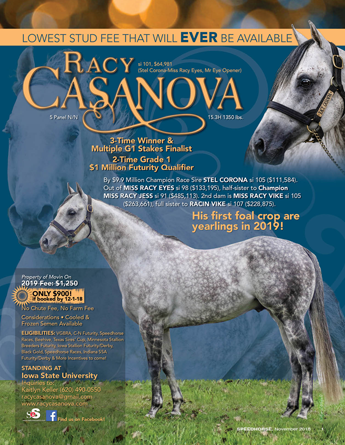 Racy Casanova April 2017 Speedhorse Ad
